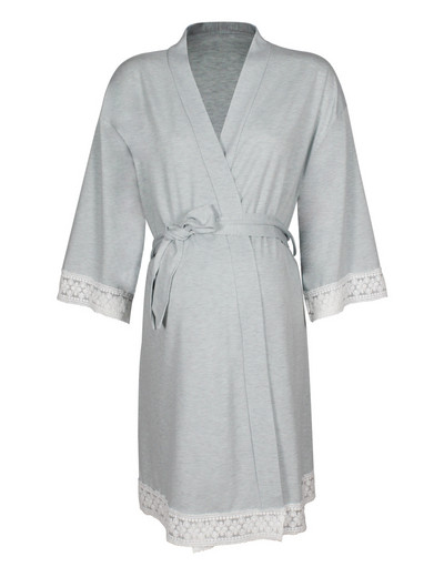 Ρόμπα εγκυμοσύνης Νυχτικό Δαντέλα Διακοσμητικά Πυζάμα μισό μανίκι Θηλασμός Εγκυμοσύνη Τοκετός Νοσηλευτικό πιτζάμα