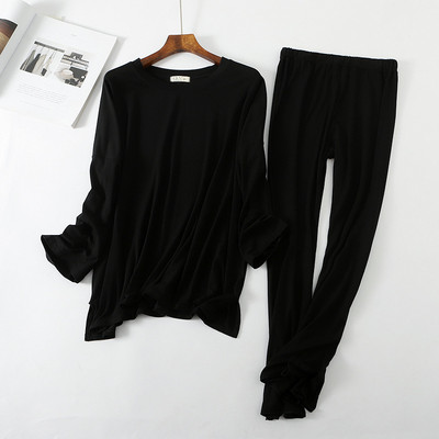 Γιαπωνέζικη πιτζάμες άνοιξης και φθινοπώρου κοστούμι γυναικεία μοντέρνα φαρδιά και λεπτή καθημερινή σπιτική φορούν υπνοδωμάτια με καλοκαιρινά μανίκια τρομπέτας