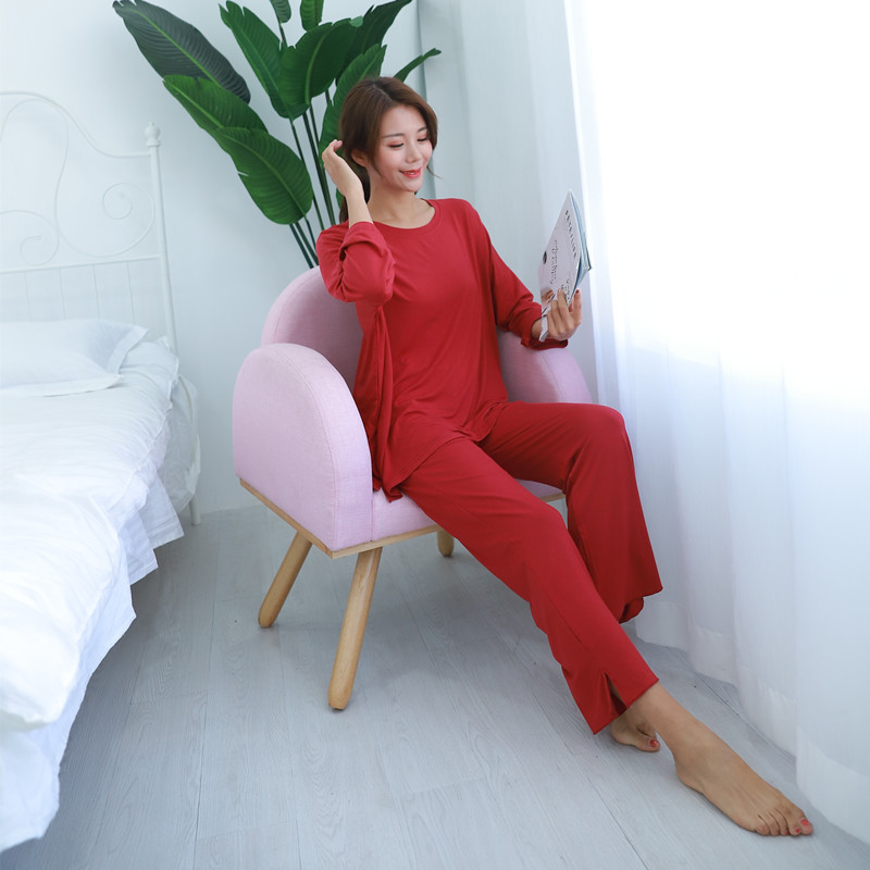 Γιαπωνέζικη πιτζάμες άνοιξης και φθινοπώρου κοστούμι γυναικεία μοντέρνα φαρδιά και λεπτή καθημερινή σπιτική φορούν υπνοδωμάτια με καλοκαιρινά μανίκια τρομπέτας
