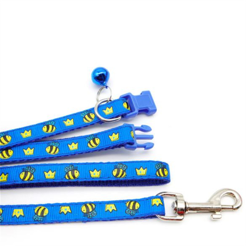 Lemmiklooma kaelarihm Veoköis Mesilasekroon muster Multikas armas kelluke reguleeritavad kaelarihmad koerale kassi kutsikale kassipoegale isetegemise lemmikloomade tarvikud