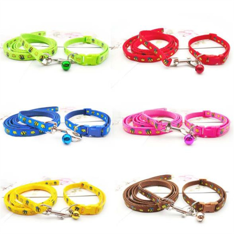 Lemmiklooma kaelarihm Veoköis Mesilasekroon muster Multikas armas kelluke reguleeritavad kaelarihmad koerale kassi kutsikale kassipoegale isetegemise lemmikloomade tarvikud