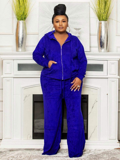 Wmstar Îmbrăcăminte de mărime mare pentru femei Ținute din două piese Puff cu mânecă lungă Crop și pantaloni asorți la îmbrăcăminte de stradă Comert cu ridicata Dropshipping