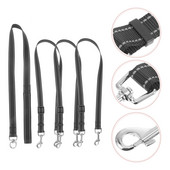 Lesă pentru câini rezistentă, cu trei căi, lesă triplă reflectorizată pentru plimbare pentru câini, cu mâner puternic