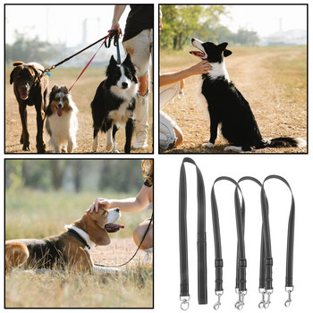 Тежка 3-посочна каишка за кучета, отразяваща тройна каишка за разходка на кучета със здрава дръжка