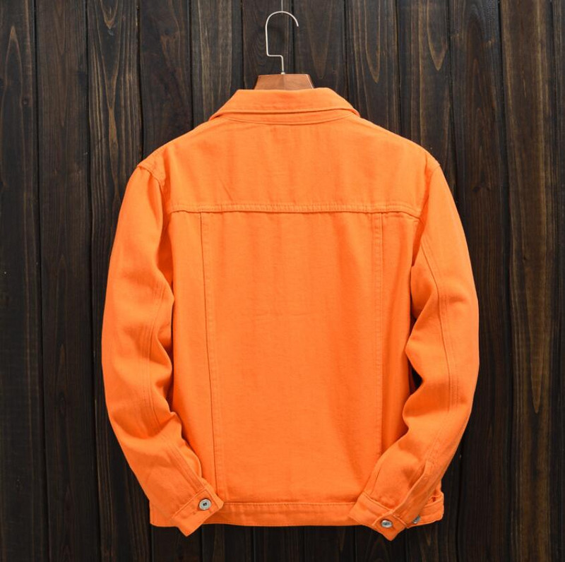 Pánske džínsové bundy najvyššej kvality, fialovo-oranžové, pánske, dámske, kovbojské kabáty, nové jesenné ležérne voľné džínsové bundy Chaqueta Hombre