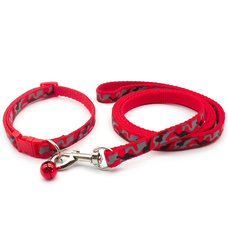 1 τμχ Κολάρα σκύλου με μοτίβο παραλλαγής με λουρί από μόλυβδο για κουτάβι γάτα Ρυθμιζόμενο λαιμό σε διάφορα χρώματα Αξεσουάρ για κατοικίδια κοστούμι σχοινιού πρόσφυσης