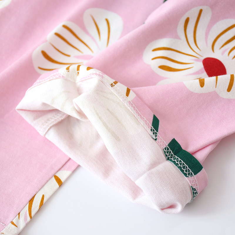 Kevad ja sügis Uued tooted Naistele Pure Cotton Plus Size Kodurõivad Kootud pikkade varrukatega püksid Pidžaamakomplekt kaheosaline komplekt naistele