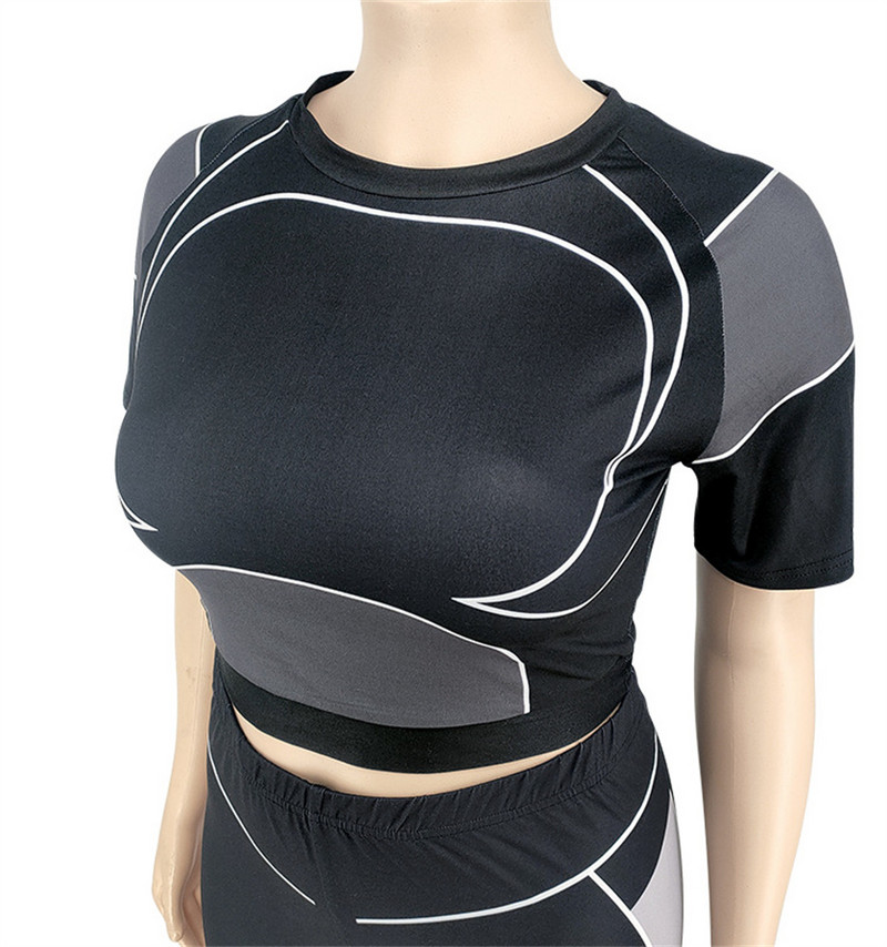 Wmstar Plus Size 2 Piece Ρούχα Γυναικεία Ρούχα Bodycon Stretch Αθλητικά Κοστούμια Τζόκινγκ Fitness Σετ ταιριάσματος χονδρικής Dropshipping