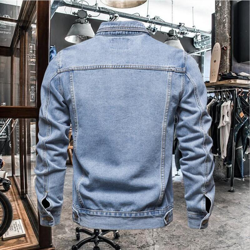 Nova pamučna traper jakna 2023. Muška ležerna traperica na rever s jednim kopčanjem Muška jesenska uska gornja odjeća Kvalitetna vintage muška jakna