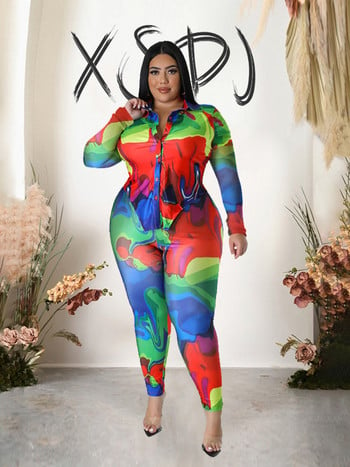 Μακρυμάνικα Σετ για Γυναικεία Plus Size Two Piece Σετ Σέξι στολή Στενό κομψό παντελόνι και σετ μπλούζας Χονδρική Dropshipping