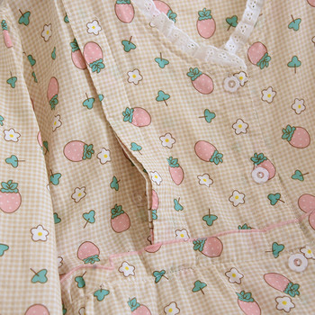 Fdfklak Ново корейско облекло за бременни за бременни жени 100% памук Пижами за кърмене Костюми с принт Пижами за кърмене