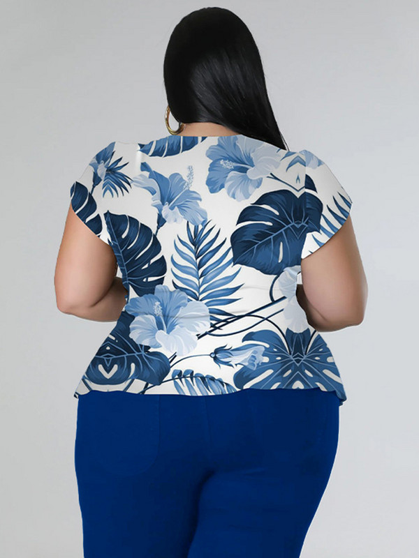 Set două piese ținută pentru femei Top slim fit elegant și pantaloni cu jambiere Costum de vară ținute de sărbători marimi mari Dropshipping cu ridicata