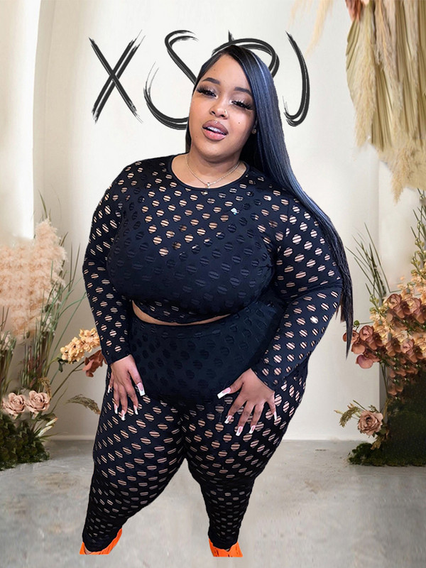 Dviejų dalių rinkiniai moteriškoms kelnėms ir aukščiausio dydžio derantys komplektai naktinio klubo apatinio trikotažo iškirpti skaidrūs juodi seksualūs madingi kostiumai