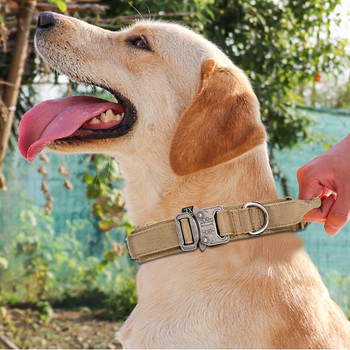 Στρατιωτικό τακτικό κολάρο σκύλου Ισχυρό λουρί κατοικίδιο ζώο Bungee Ανθεκτικά νάιλον κολάρα εκπαίδευσης για κατοικίδια με λαβή Μεγάλα σκυλιά γαλλικό μπουλντόγκ
