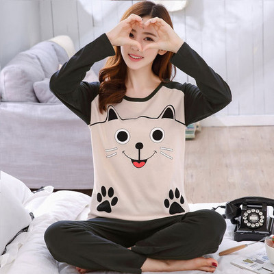 Γυναικεία Σετ Πυτζάμες Άνοιξη Φθινόπωρο Λεπτό Χάρτινο Γενιάς Γυναικεία Μακριά Πυτζάμες Σπίτι Γυναικεία Γυναικεία Χαριτωμένα Δώρο Φοιτητικά Σετ Πιτζάμες