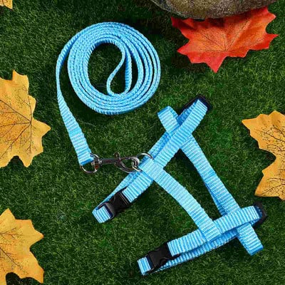 UEETEK Reguleeritavad lemmikloomade küüliku jalutusrihmad, jooksurihmad, plii lemmikloomatarbed (taevasinine)