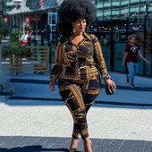 Γυναικείο Σετ Ρούχα Γυναικεία Γυναικεία Φθινοπωρινά Γυναικεία Ρούχα Plus Size Σετ μακρυμάνικο πουκάμισο και παντελόνι Dropshipping χονδρική