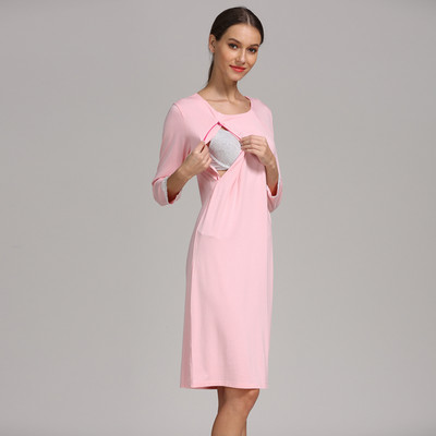 Χονδρική Πιτζάμες εγκυμοσύνης Πυτζάμες Νοσηλευτικής Έγκυος Θηλασμός Ρούχα Δαντέλα Νυχτικό Νυχτικό Φόρεμα Νοσοκομείου