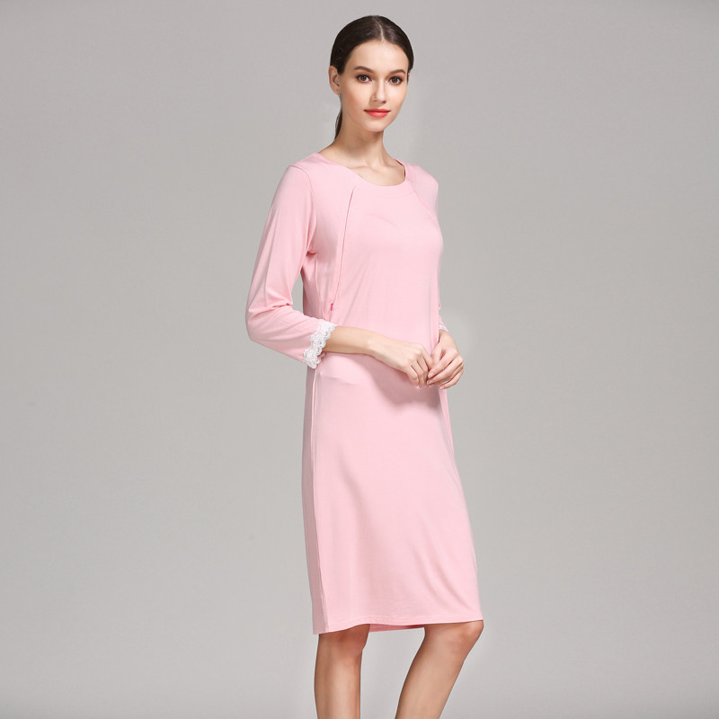 Χονδρική Πιτζάμες εγκυμοσύνης Πυτζάμες Νοσηλευτικής Έγκυος Θηλασμός Ρούχα Δαντέλα Νυχτικό Νυχτικό Φόρεμα Νοσοκομείου