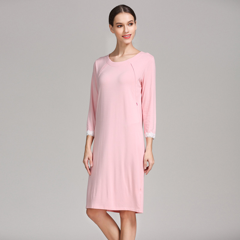 Χονδρική Πιτζάμες εγκυμοσύνης Πυτζάμες Νοσηλευτικής Έγκυος Θηλασμός Ρούχα Δαντέλα Νυχτικό Νυχτικό Φόρεμα Νοσοκομείου