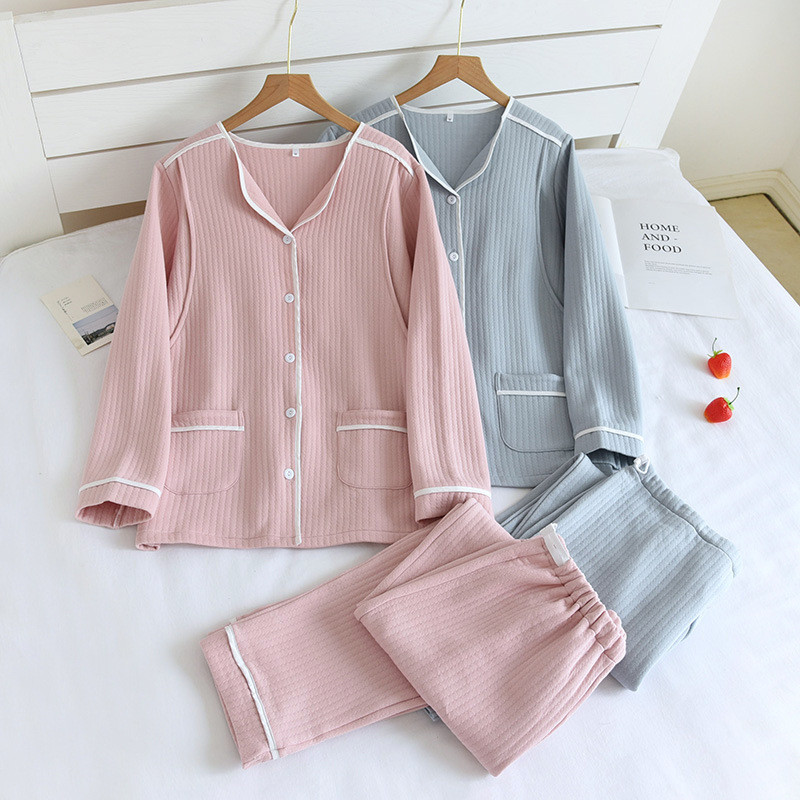 Imbracaminte de izolare Toamna si Iarna Imbracaminte pentru casa postpartum calduroase Femei insarcinate Imbracaminte de maternitate pentru alaptare Piloturi Costum din bumbac