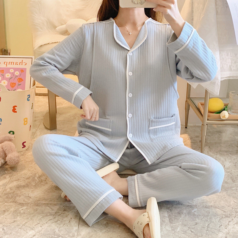 Imbracaminte de izolare Toamna si Iarna Imbracaminte pentru casa postpartum calduroase Femei insarcinate Imbracaminte de maternitate pentru alaptare Piloturi Costum din bumbac