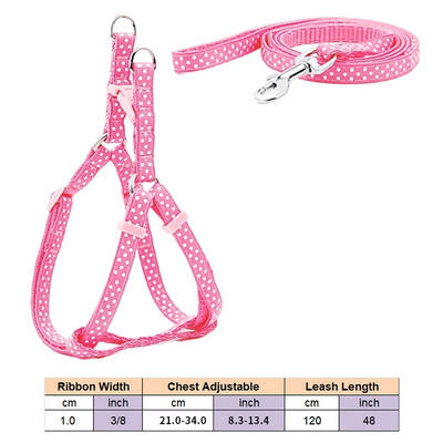 Ham pentru câini, cu inel în D, pentru pisici, cu curele din nailon, set de vestă și lesă, reglabil pentru cățeluș, pentru mers în aer liber, pentru alergare, pentru câini de talie mică, accesorii pentru animale de companie