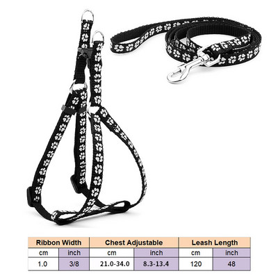 Ham pentru câini, cu inel în D, pentru pisici, cu curele din nailon, set de vestă și lesă, reglabil pentru cățeluș, pentru mers în aer liber, pentru alergare, pentru câini de talie mică, accesorii pentru animale de companie