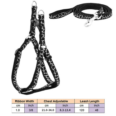 Ham pentru câini, cu inel în D, pentru pisici, cu curele din nailon, set de vestă și lesă, reglabil pentru cățeluș, pentru mers în aer liber, pentru alergare, pentru câini de talie mică, accesorii pentru animale de companie