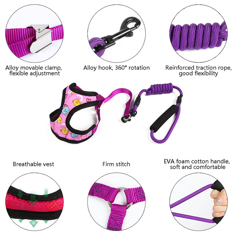Λουρί σκύλου 1,2 m κολάρο σκύλου λουρί από νάιλον μόλυβδο σχοινιού με διχτυωτό λουρί για άνετη λαβή με επένδυση για μικρό μεσαίο σκύλο
