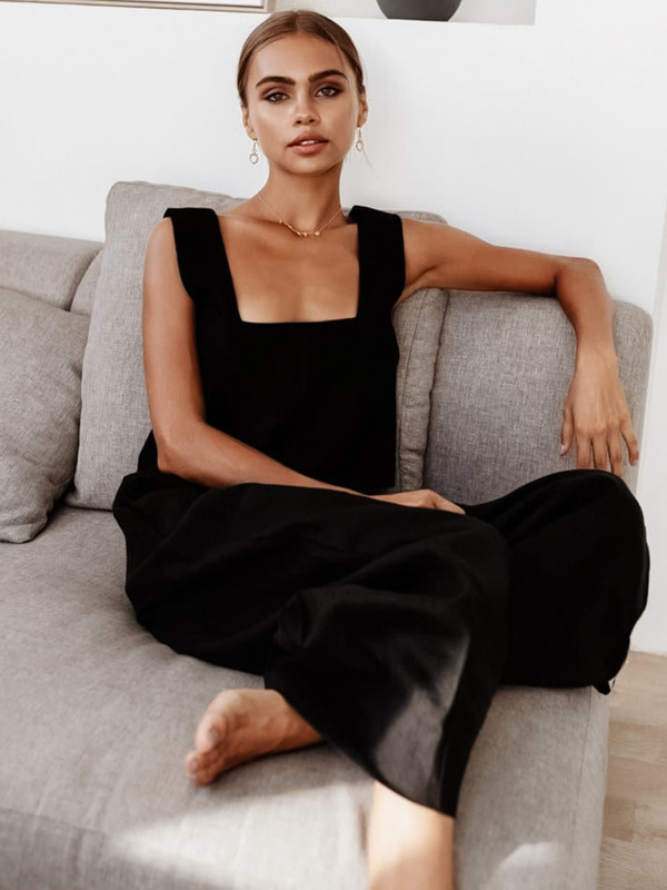 Hiloc 2022 βαμβακερά υπνοδωμάτια Γυναικεία σέξι χαμηλού κοψίματος πιτζάμες φανελάκι Γυναικείο σετ Παντελόνι φαρδύ πόδι Σπίτι κοστούμι εξώπλατο γυναικείο νυχτικό