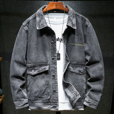 Мъжко дънково яке Streetwear Hip Hop Korean Regualr Мъжки дънкови якета Мъжко ежедневно връхно облекло 2022 Ново есенно лятно модно палто