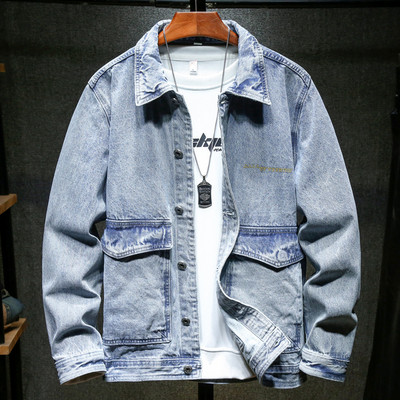 Pánske džínsové bundy, streetwear, hip hop, kórejské, bežné, pánske džínsové bundy, ležérne vrchné oblečenie, nový jesenný letný módny kabát 2022