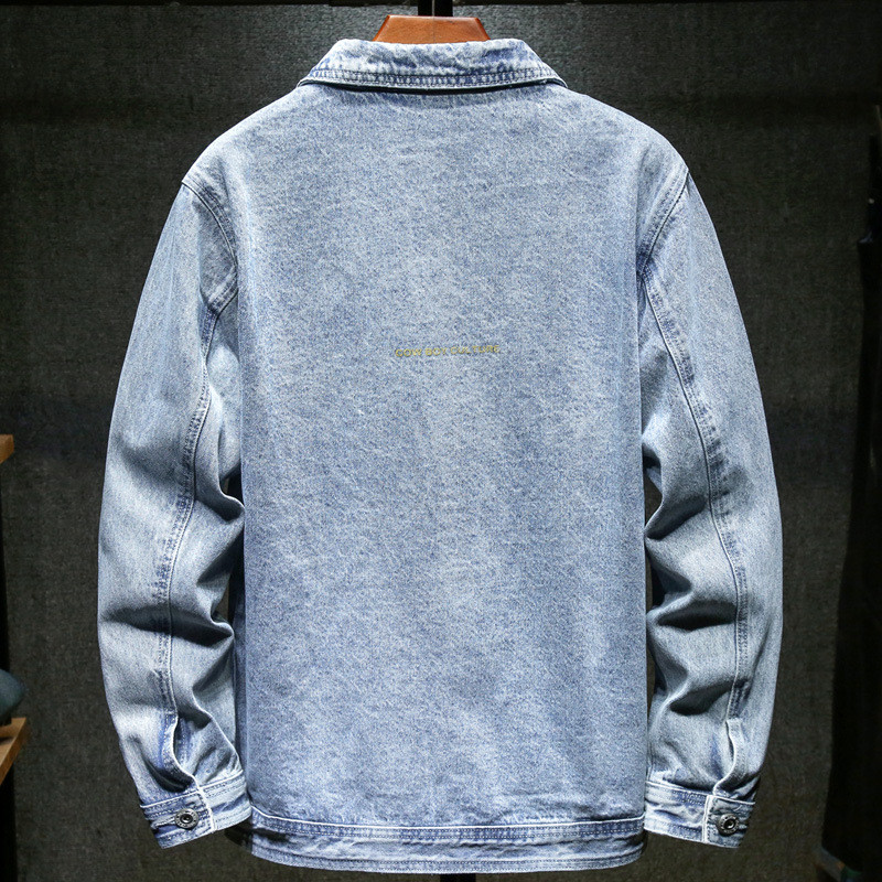 Pánske džínsové bundy, streetwear, hip hop, kórejské, bežné, pánske džínsové bundy, ležérne vrchné oblečenie, nový jesenný letný módny kabát 2022