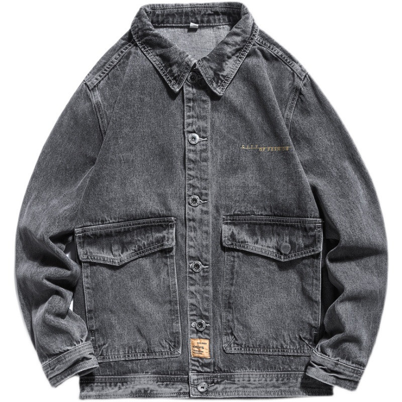 Pánske džínsové bundy, streetwear, hip hop, kórejské, bežné, pánske džínsové bundy, ležérne vrchné oblečenie, nový jesenný letný módny kabát 2022