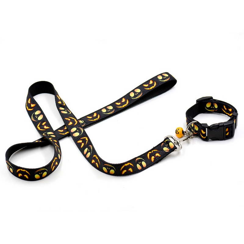 Νέο περιλαίμιο για κατοικίδιο σκύλο για αποκριάτικο +λουρί με ποικιλία κουδουνιών από αποκριάτικη προμήθεια για κολάρο κατοικίδιων κατοικίδιων για μικρό κολάρο για λουρί σκύλου