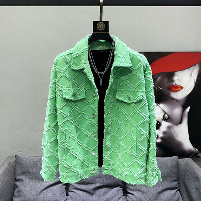 PFHQ 2023 Jachetă de denim de primăvară, de designer la modă, cu găuri sparte, la modă, elegantă, originală, pentru bărbați, haină Fried Street de înaltă calitate