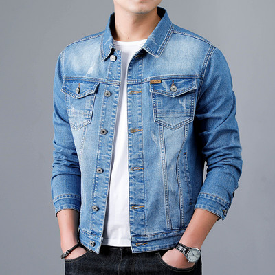 Jachetă casual bărbătească din denim din bumbac stil clasic fashion slim wash blugi vintage blugi îmbrăcăminte de brand pentru bărbați