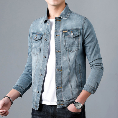 Jachetă casual bărbătească din denim din bumbac stil clasic fashion slim wash blugi vintage blugi îmbrăcăminte de brand pentru bărbați