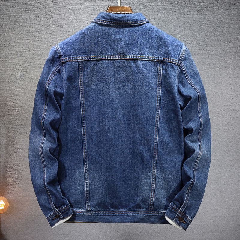 Four Seasons 2023 Jachetă de blugi casual din bumbac pentru bărbați, stil clasic, la modă, subțire, spălată, blugi, haină de marcă masculină