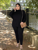 Φθινοπωρινά γυναικεία ρούχα με μακρυμάνικο παντελόνι με μακρυμάνικο παντελόνι Σετ 2 τεμαχίων μονόχρωμα σετ Γυναικεία ρούχα Χονδρική χονδρική Dropshipping