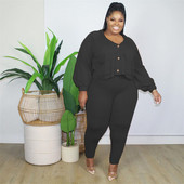 Γυναικείες αθλητικές φόρμες μακρυμάνικο τοπ Loungewear αθλητικές φόρμες Plus μέγεθος Σετ Παντελόνια δύο τεμαχίων Σετ παντελονιών χονδρικής Dropshipping