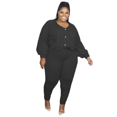 Γυναικείες αθλητικές φόρμες μακρυμάνικο τοπ Loungewear αθλητικές φόρμες Plus μέγεθος Σετ Παντελόνια δύο τεμαχίων Σετ παντελονιών χονδρικής Dropshipping