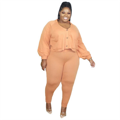 Γυναικείες αθλητικές φόρμες μακρυμάνικο τοπ Loungewear αθλητικές φόρμες Plus μέγεθος Σετ Παντελόνια δύο τεμαχίων Σετ παντελονιών χονδρικής Dropshipping