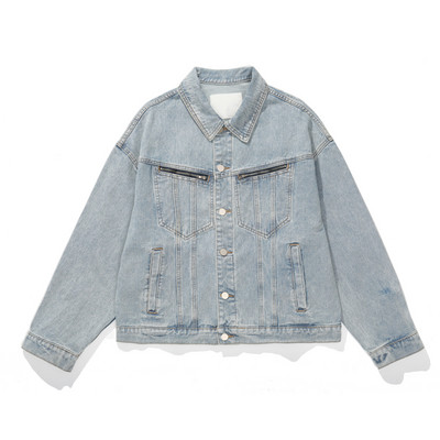 Amerikai vintage farmer dzseki férfiaknak tavaszi nehézipari bő cipzáros kabát uniszex egyetemi alkalmi baseball felsőruházat