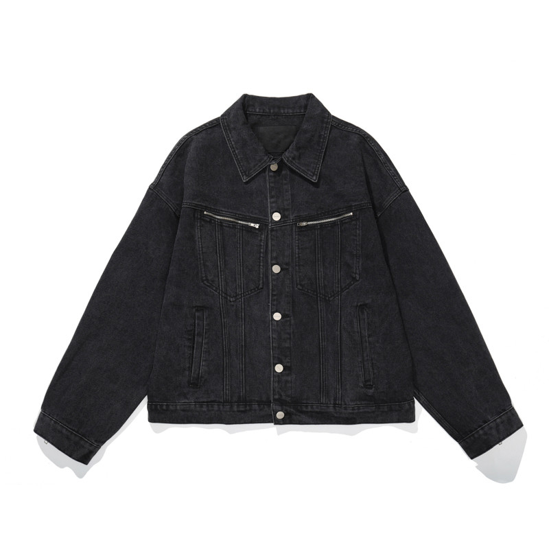 Amerikai vintage farmer dzseki férfiaknak tavaszi nehézipari bő cipzáros kabát uniszex egyetemi alkalmi baseball felsőruházat