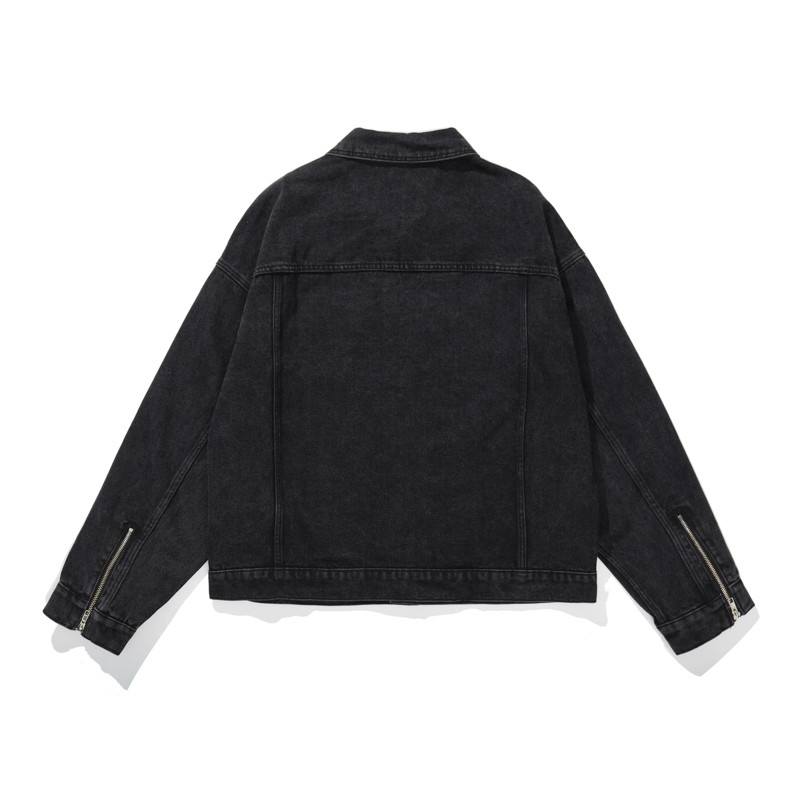 Amerikai vintage farmer dzseki férfiaknak tavaszi nehézipari bő cipzáros kabát uniszex egyetemi alkalmi baseball felsőruházat