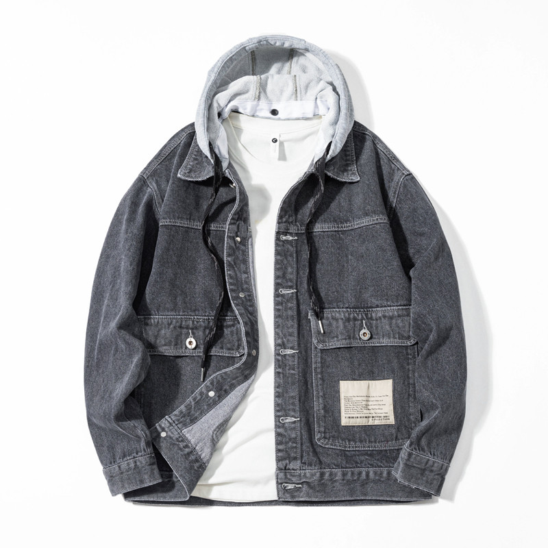 2023 Νέα ανδρικά κλασικά τζιν ζακέτα με κουκούλα Μόδα Ανοιξιάτικα φθινοπωρινά casual μπλουζάκια για ανδρικά ρούχα Μέγεθος M-4XL