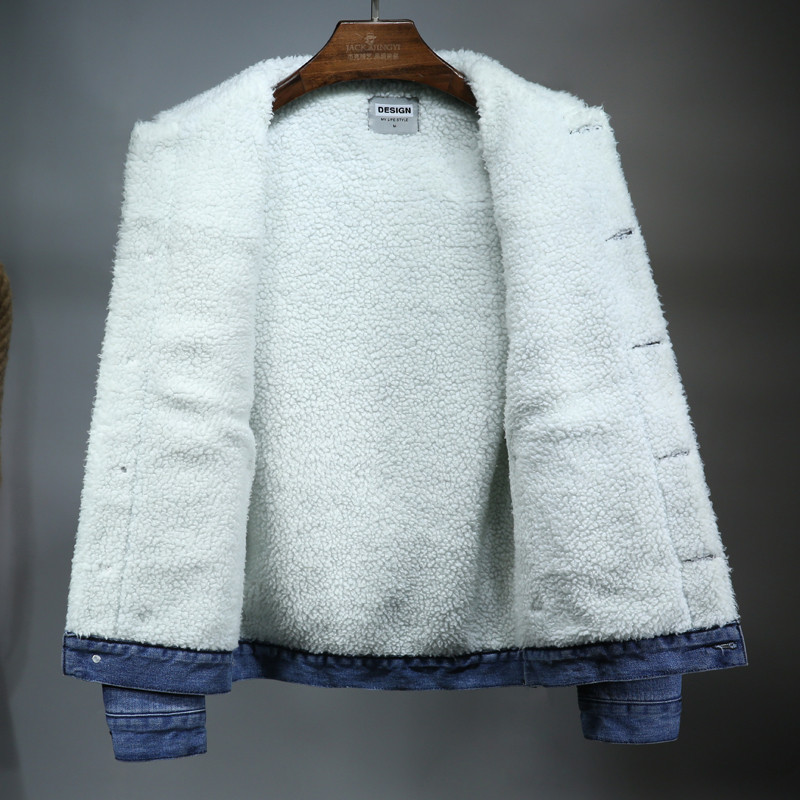 Jachetă de blugi pentru bărbați, de iarnă, 2020