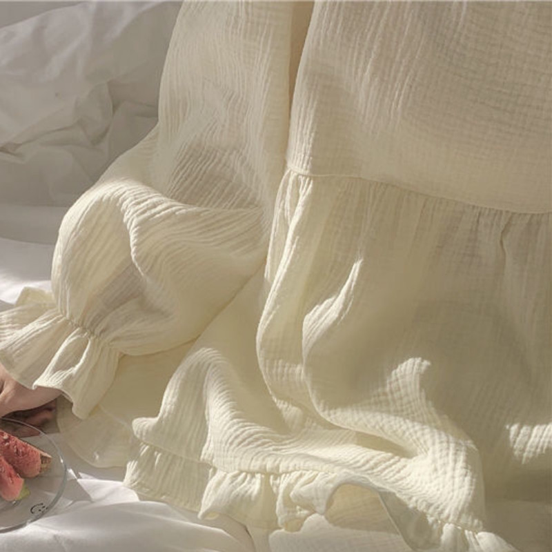 Σετ πιτζάμες Γυναικείες μασίφ Απλό τετράγωνο γιακά Κορίτσια κολεγίου Kawaii Ιαπωνικό στυλ Φθινοπωρινά ρούχα Basic Casual Femme Lounge Άνετο